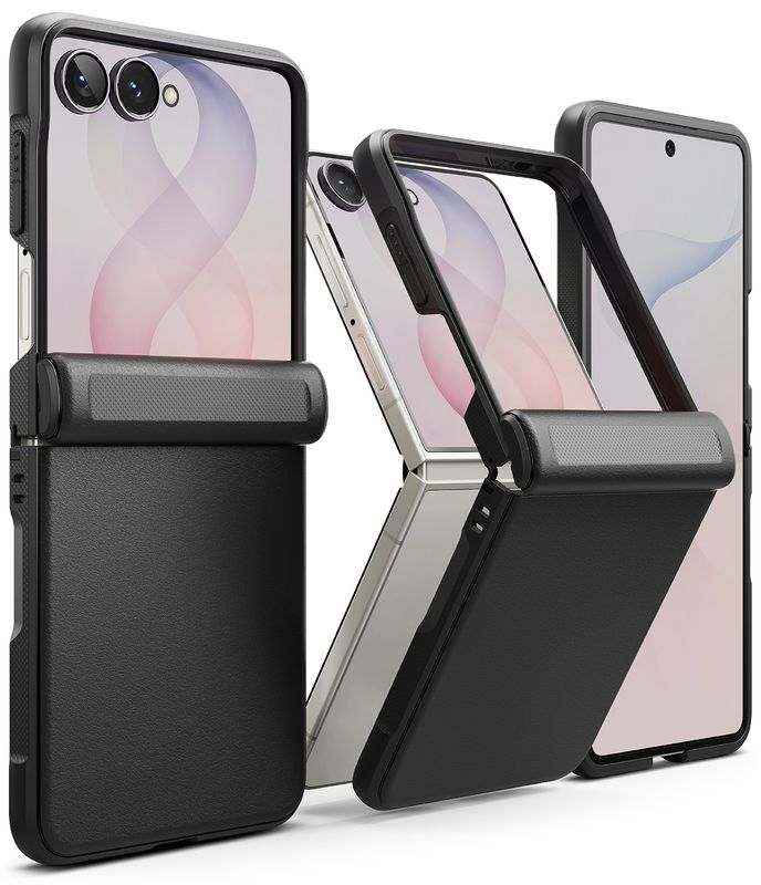 Onyx Flap for Galaxy Z Flip8 Military-Grade Slim Protective Case - Black Onyx Flap for Galaxy Z Flip8 Military-Grade Slim Protective Case - Black