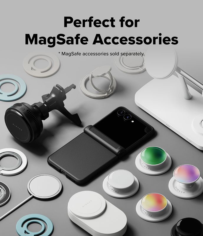 Onyx Flap MagSafe for Galaxy Z Flip8 Military-Grade Slim Protective Case - Black