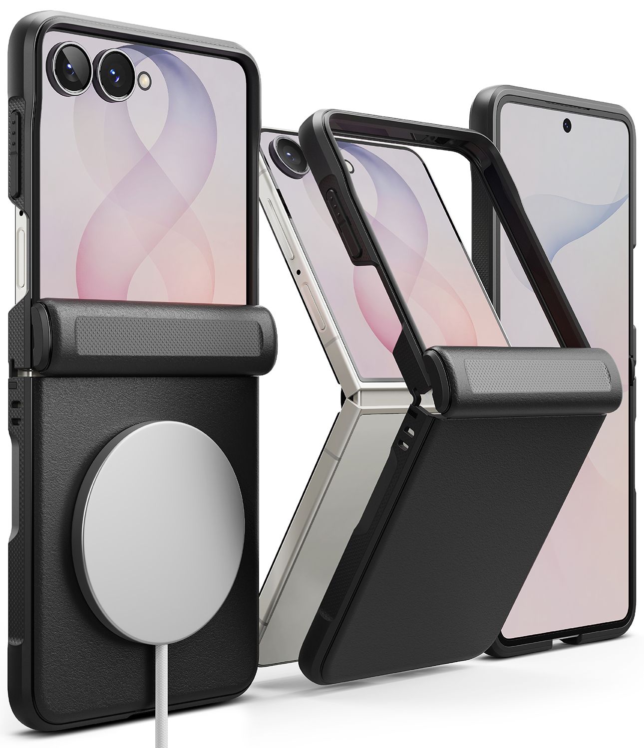 Onyx Flap MagSafe for Galaxy Z Flip8 Military-Grade Slim Protective Case - Black Onyx Flap MagSafe for Galaxy Z Flip8 Military-Grade Slim Protective Case - Black