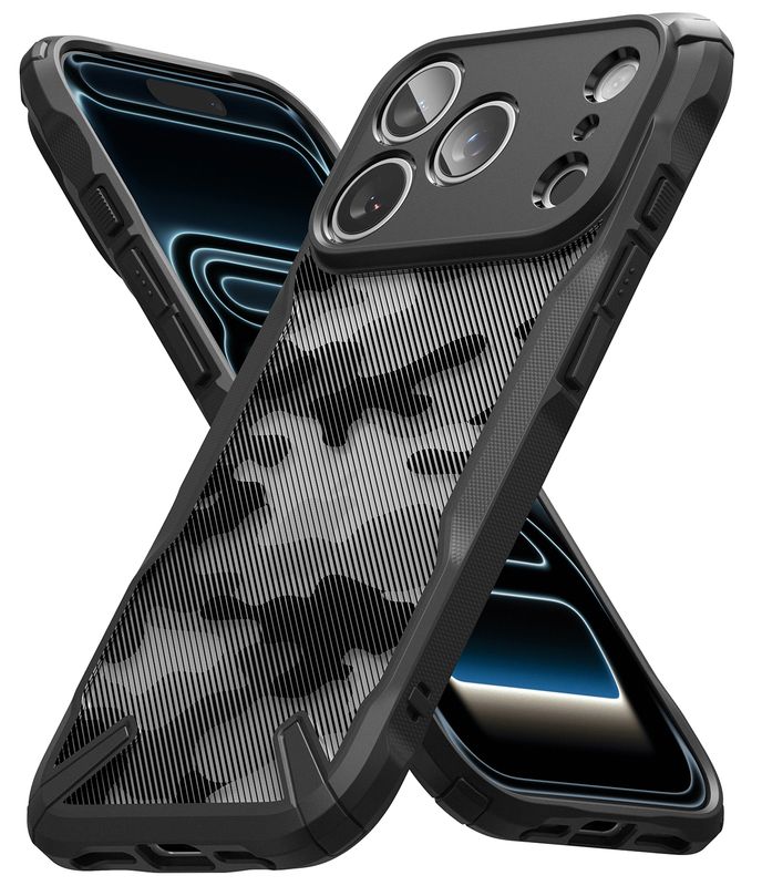 Fusion X for iPhone 18 Pro Max / iPhone 17 Pro Max Military-Grade Slim Protective Case - Camo Black