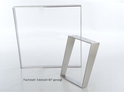 Bankgestell Edelstahl Flachstahl B U 80 ED Bankgestell Edelstahl Flachstahl B U 80 ED