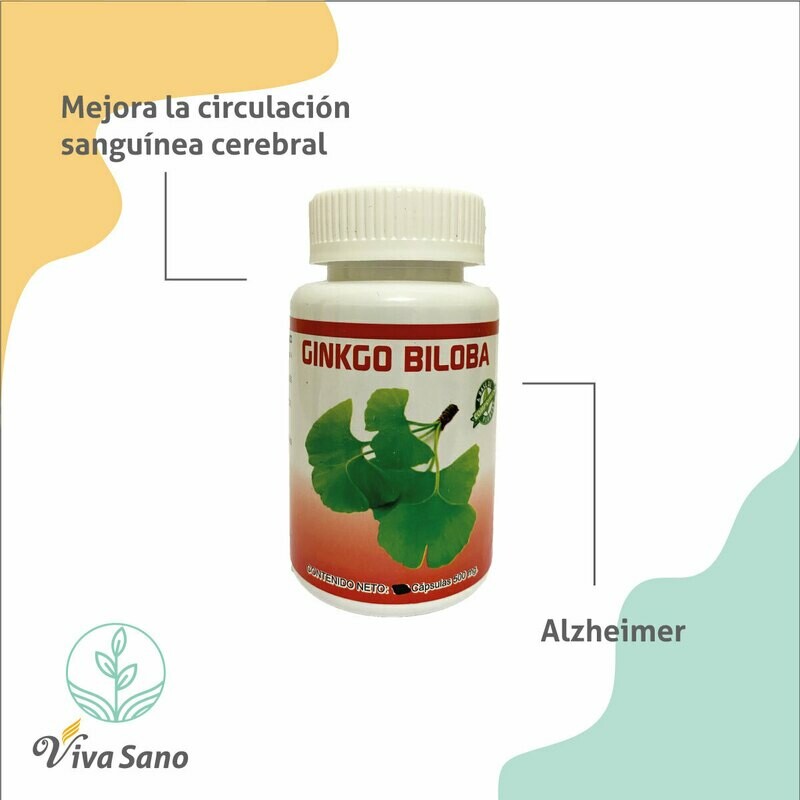 Ginkgo Biloba 60 Cápsulas de 500mg c/u
