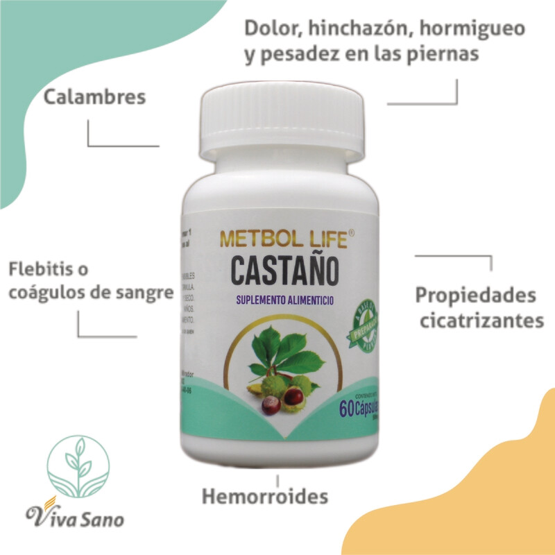 Castaño de Indias 60 cápsulas 500mg c/u