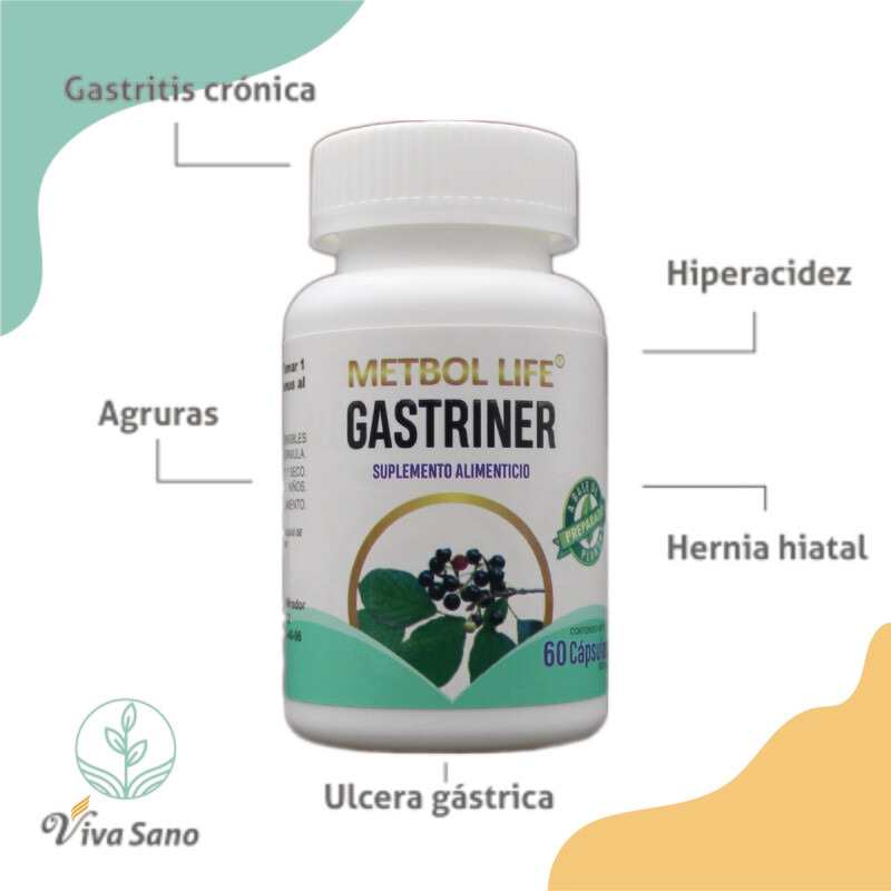 Gastriner 60 Cápsulas de 500mg c/u