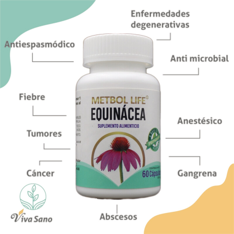 Equinacea 60 cápsulas 500mg c/u