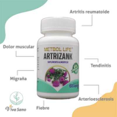 Artrizank 60 cápsulas de 500mg c/u