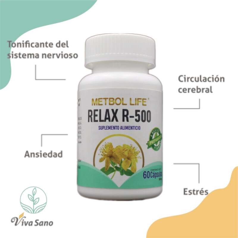 Relax R-500 60 cápsulas 500mg c/u