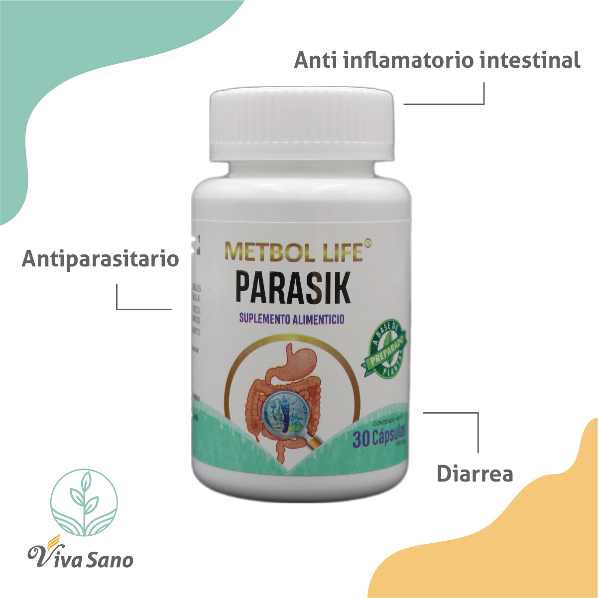 Parasik 30 Cápsulas de 500mg c/u