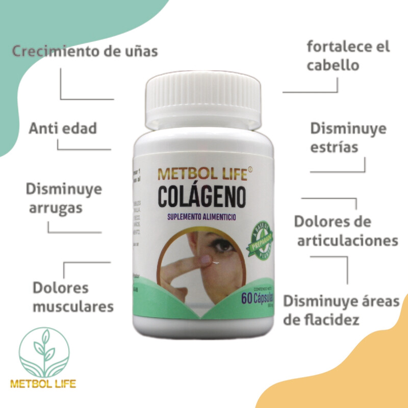 Colageno Hidrolizado 60 cápsulas 500mg c/u