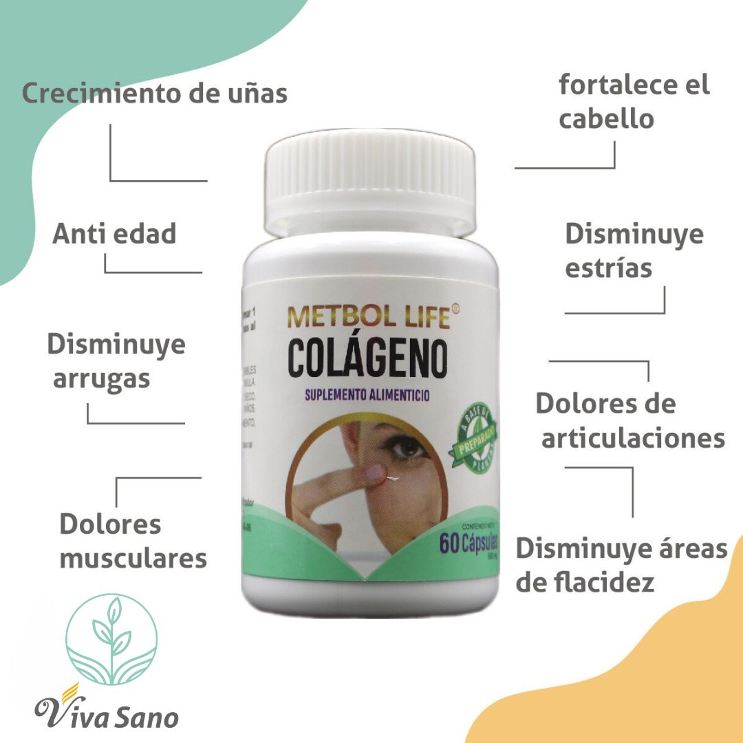 Colageno Hidrolizado 60 cápsulas 500mg c/u
