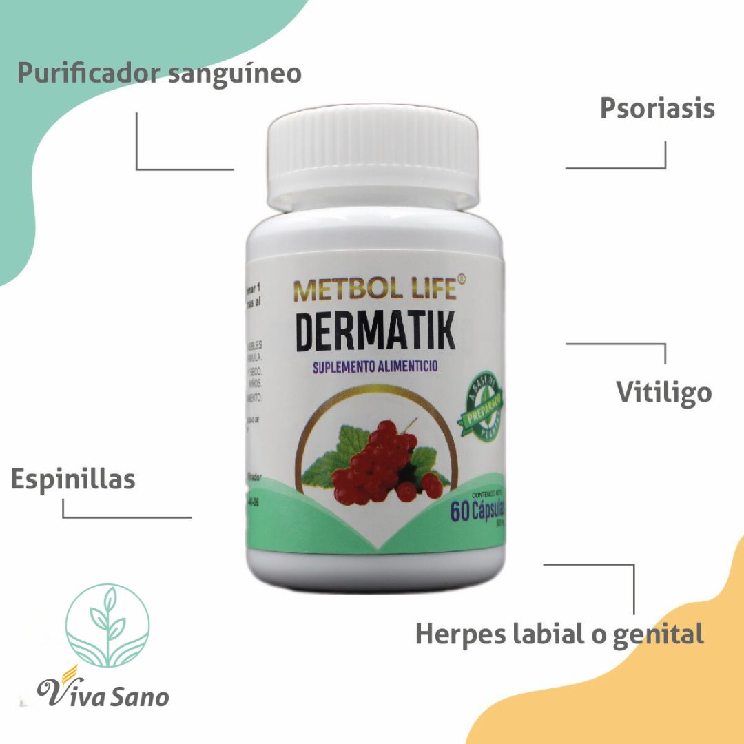 Dermatik 60 Cápsulas de 500mg c/u