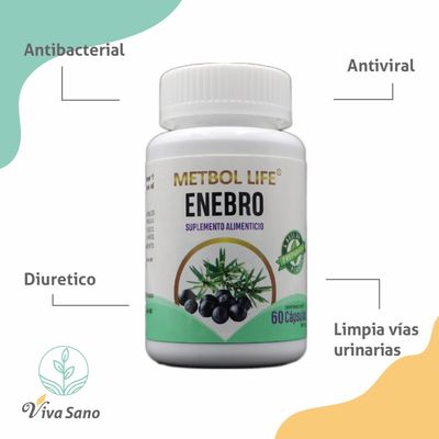 Enebro 60 cápsulas 500mg c/u