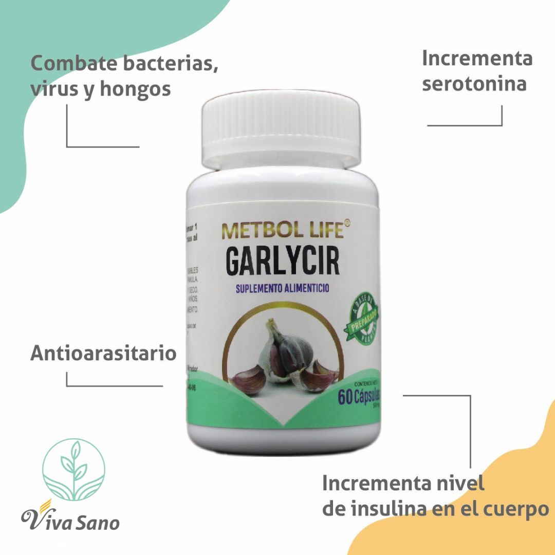 Garlycir 60 cápsulas 500mg c/u