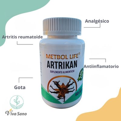 Artrikan 60 cápsulas de 500mg c/u