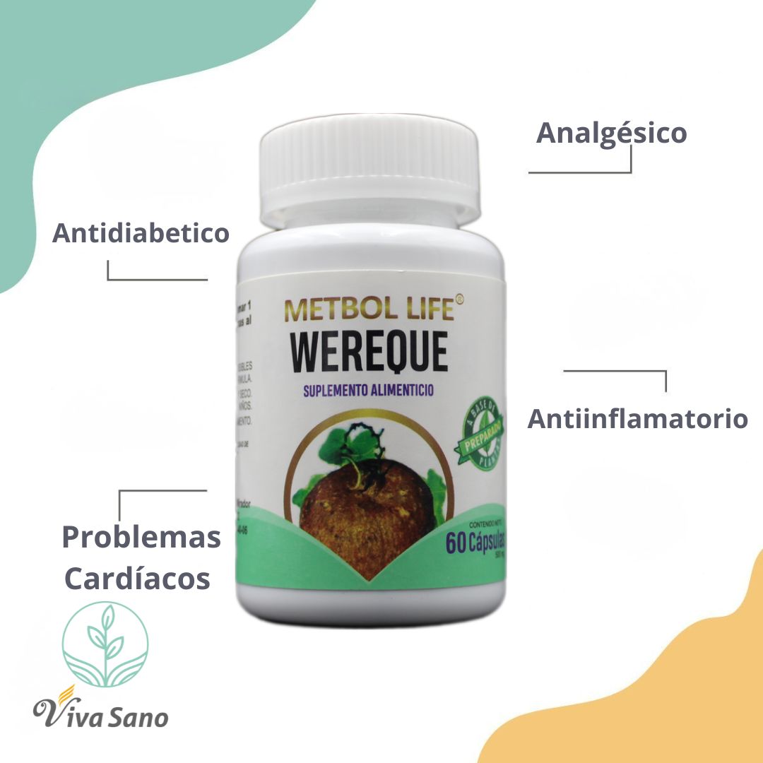 Wereque 60 cápsulas 500mg c/u