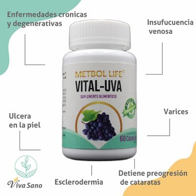 Vital-Uva 60 cápsulas 500mg c/u