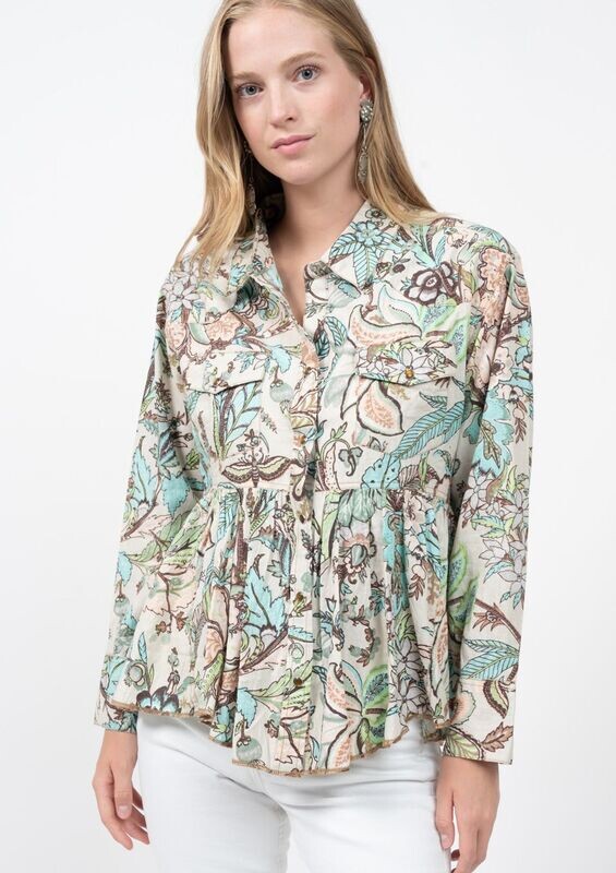 Ivy Jane Tropical Snap Shirt Jacket