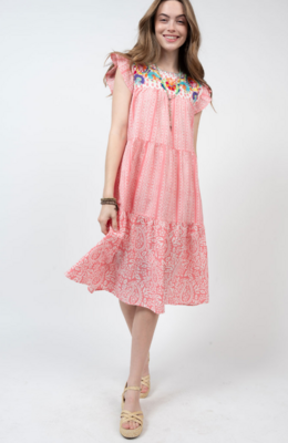 Ivy Jane Sara Pip Dress in Pink Print
