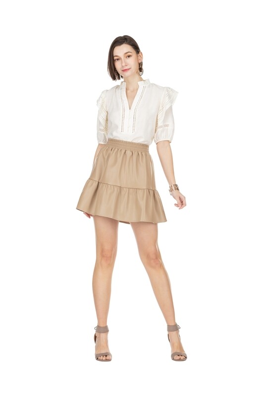 Joy Joy Pleather Skirt/Skort