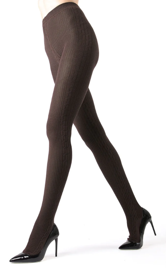 MeMoi Portland Side Cable Sweater Tights