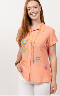 Ivy Jane Raymond Shirt in Coral