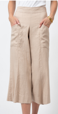 Ivy Jane Linen Slouch Pocket Pant in Natural