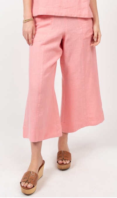 Ivy Jane Linen Slouch Pocket Pant in Geranium