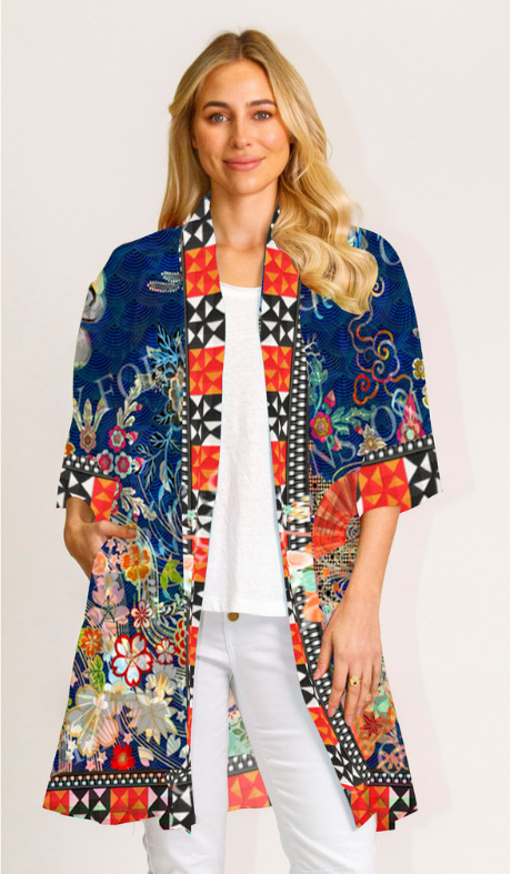 Lula Soul Yoko Kimono in Navy