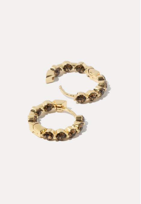 Miranda Frye Shea Hoops in Smoky Topaz