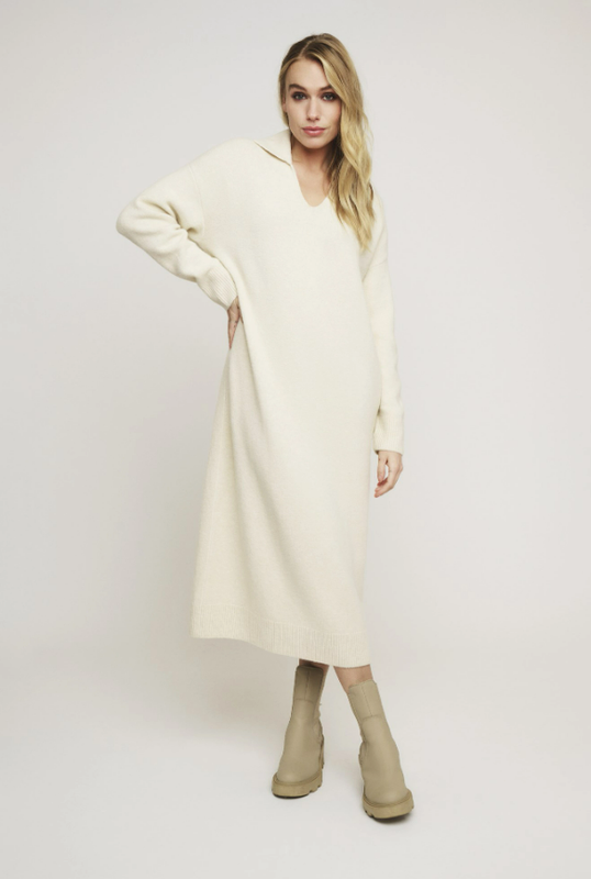 Rino &amp; Pelle Manoi V-neck Dress in Birch