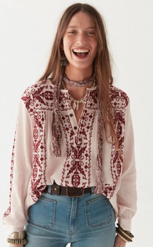 Maison Hotel Jalisco Lupita Blouse in Cuarzo