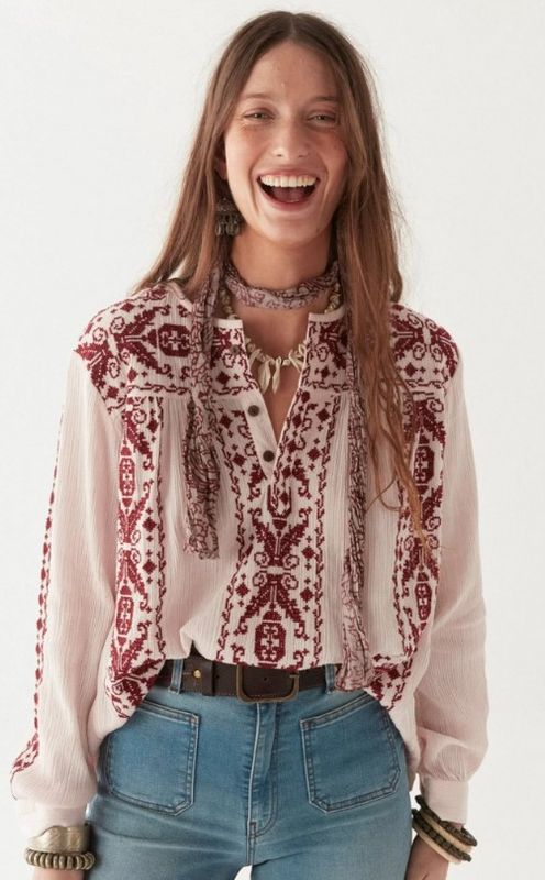 Maison Hotel Jalisco Lupita Blouse in Cuarzo