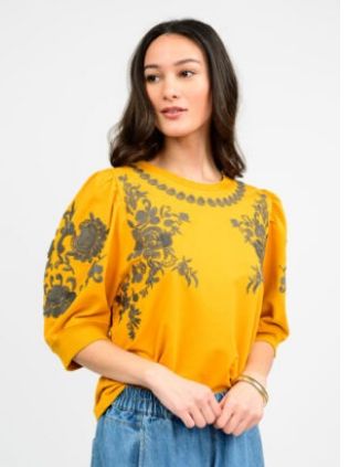 Ivy Jane Trails of Flowers Knit Top