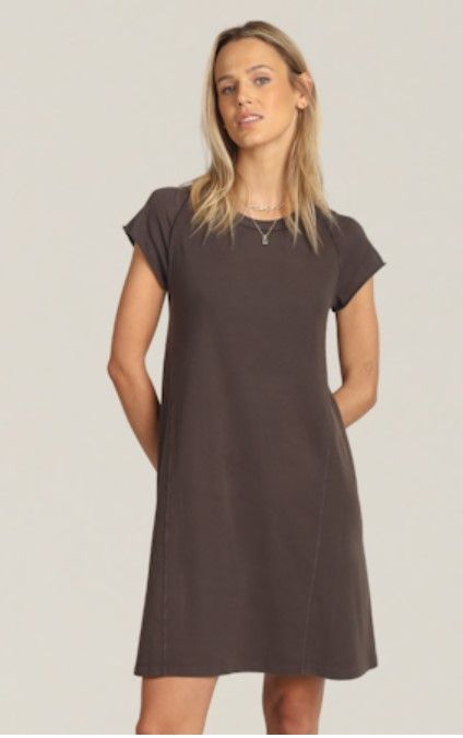 Dylan Boden Jersey Dress in Charcoal