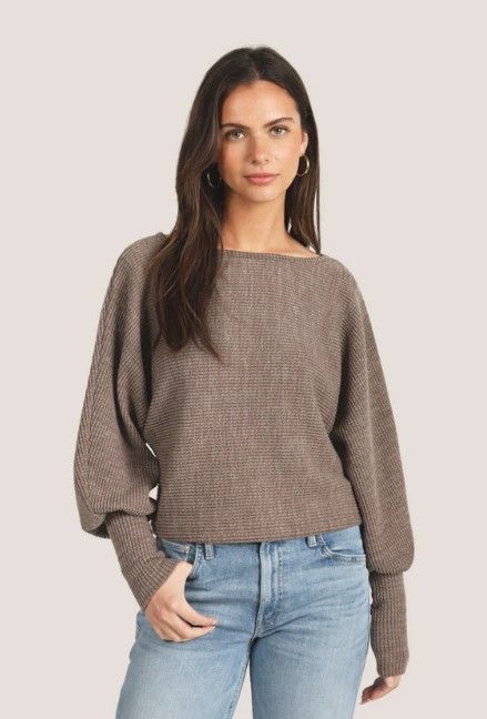 Dylan Andie Dolman Sleeve Knit in Brown