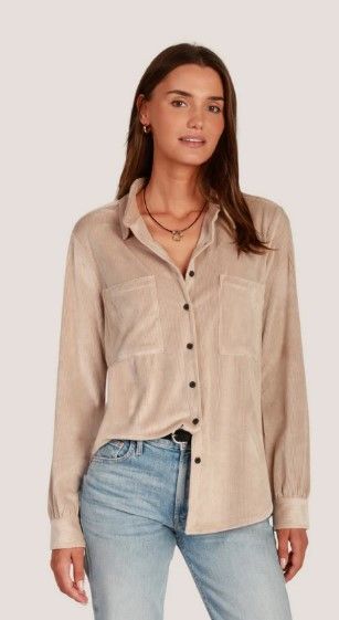 Dylan Maeve Corduroy Shirt in Natural