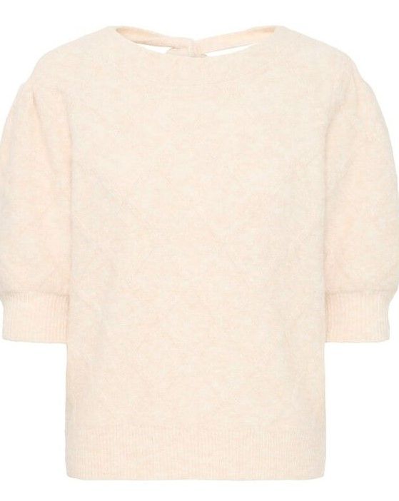 B. Young Omea Bow Jumper in Birch Melange
