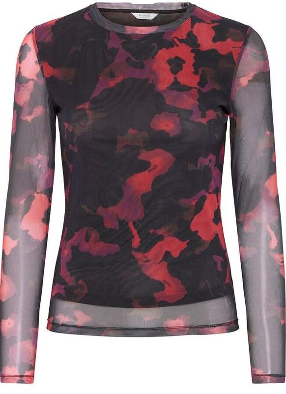 B. Young Paloma Mesh Long Sleeve Top in Barbados