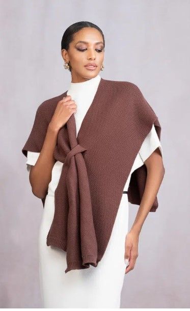 Elena Wang Wrap in Brown 