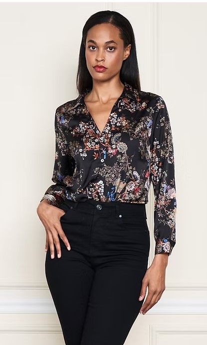 Paparazzi Nagoya Print Button Front Shirt