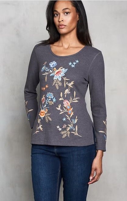 Paparazzi Thermal Long Sleeve Tee in Burgundy
