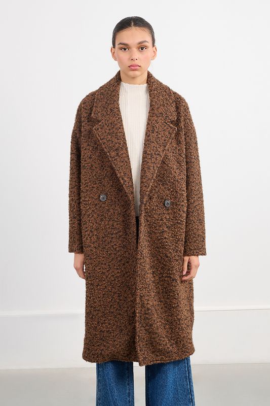 Lili Sidonio Ladies Woven Coat in Brown