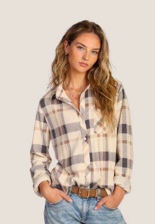 Dylan Beth/Taylor Button Up Nat/Brn