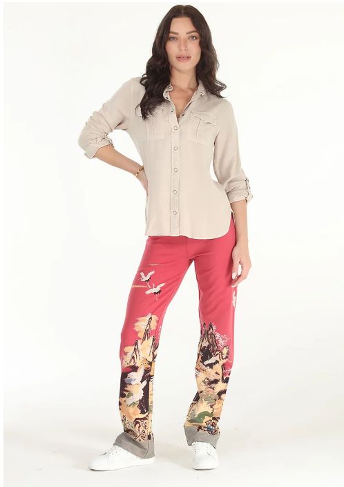 Paparazzi Cranes Print F/T Pant