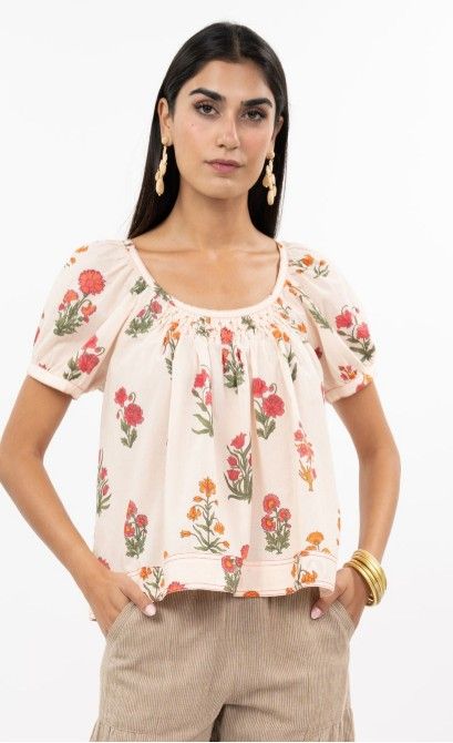 Ivy Jane Smock and Block Top in Ivory