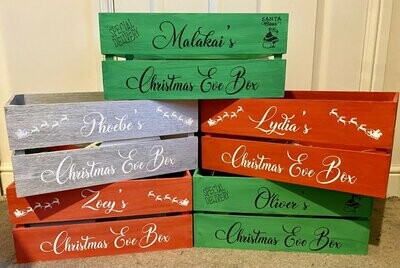 Christmas eve box / crate label