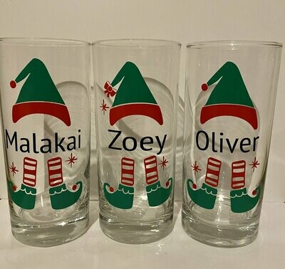 Christmas Elf Glass Label