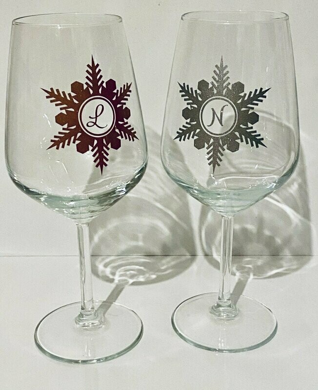 Snowflake Glass Label