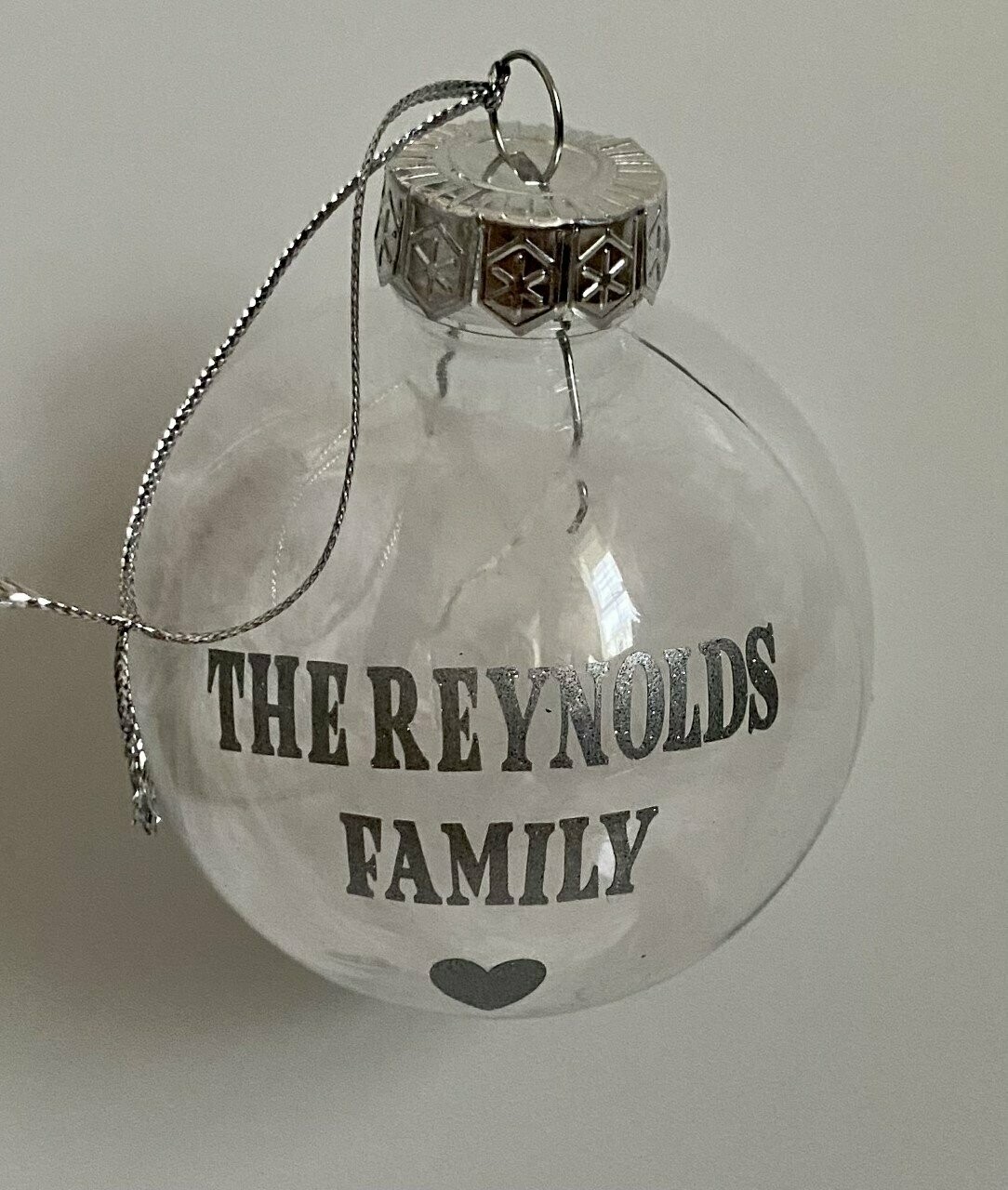 Personalised Christmas Bauble Label
