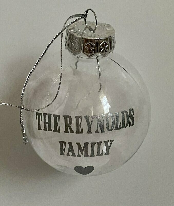 Personalised Christmas Bauble Label